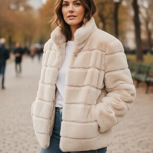 Lamarque Ivory Teddy Jacket